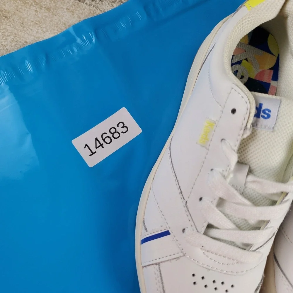 Keds The Court Womens Shoes Sz 6 White Multi Leather Lace Up Pickleball Sneakers